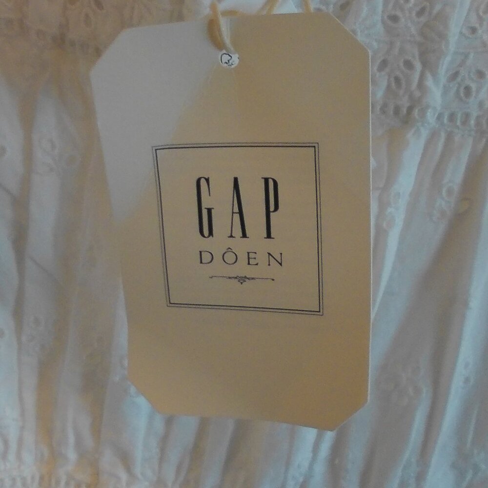 NWT: Doen X GAP Eyelet Midi Dress Off White Size L - Picture 4 of 12